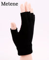 Metene 1 Pairs Non Slip Yoga Gloves Set, Women Fingerless Gym Gloves, Silicone Dot Grip Sport Gloves for Fitness Exercise Hanging Yoga Cross Fit Cycling